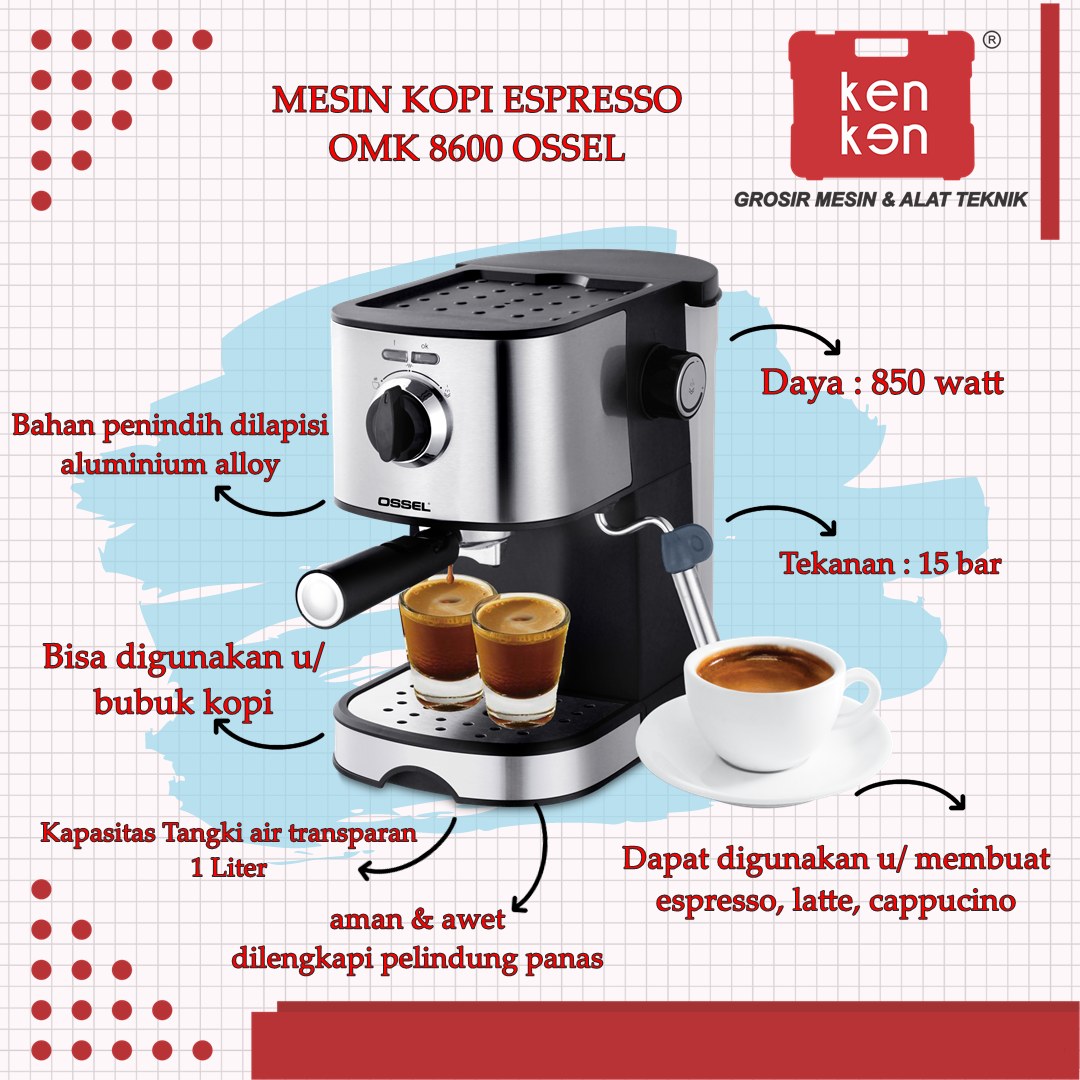 Mesin Kopi Espresso Ossel Mesin Espresso Ossel Mesin Espresso Kopi Ossel Coffee Espresso Machine Lazada Indonesia
