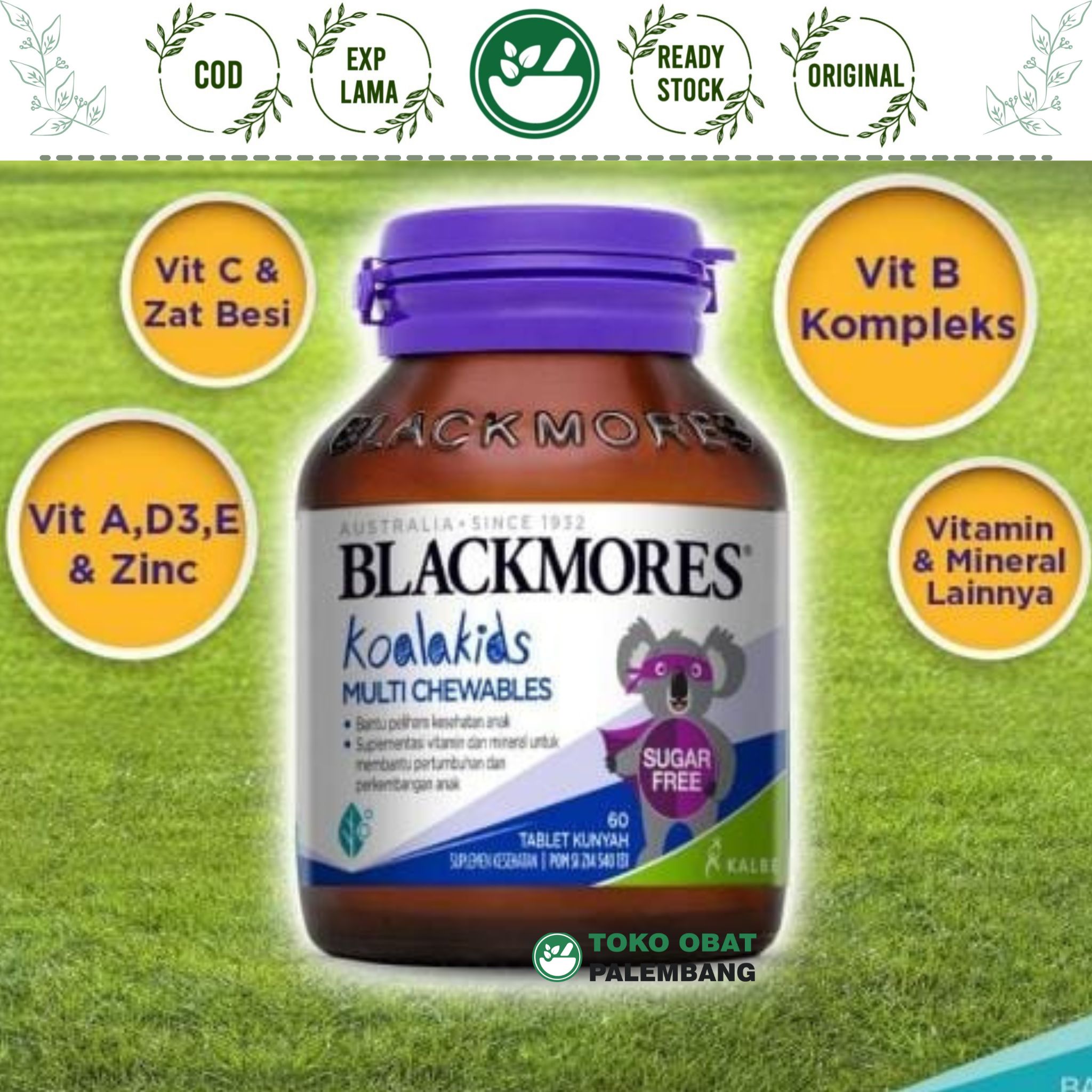 BLACKMORES KOALA KIDS MULTI CHEWABLE 60 TABLET MULTIVITAMIN ANAK ZINC
