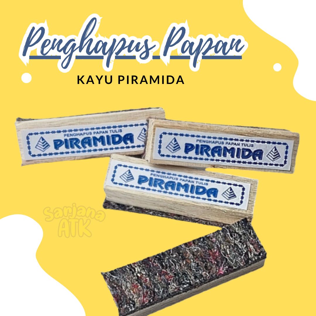 Penghapus Papan Tulis Hitam Kayu Piramida | Lazada Indonesia