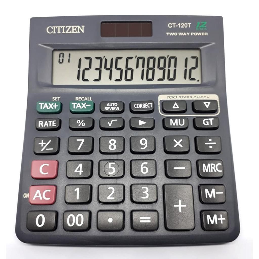 Made in Japan Kalkulator Citizen Type CT 120 T - Calculator Citizen 12 Digit FK-837B
