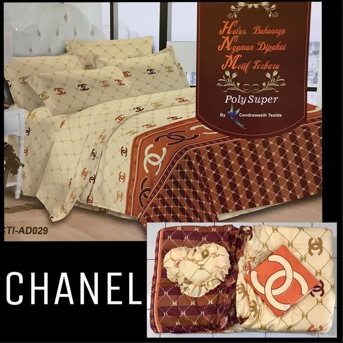 Bed Cover Bedcover King B2 Sprei Selimut Kasur Tidur Murah Chanel TIAD029