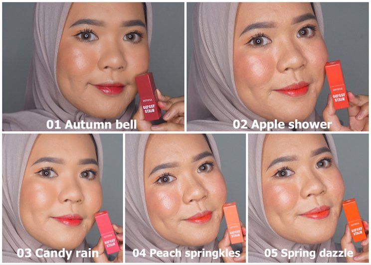 Emina Glossy Stain Lip Tint Gloss finish Lazada Indonesia