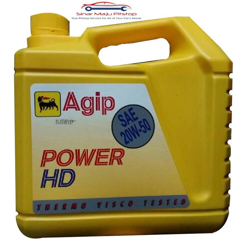 Murah Agip Power HD SAE 20W-50 - Pelumas Oli Mesin Mobil Bensin 4
