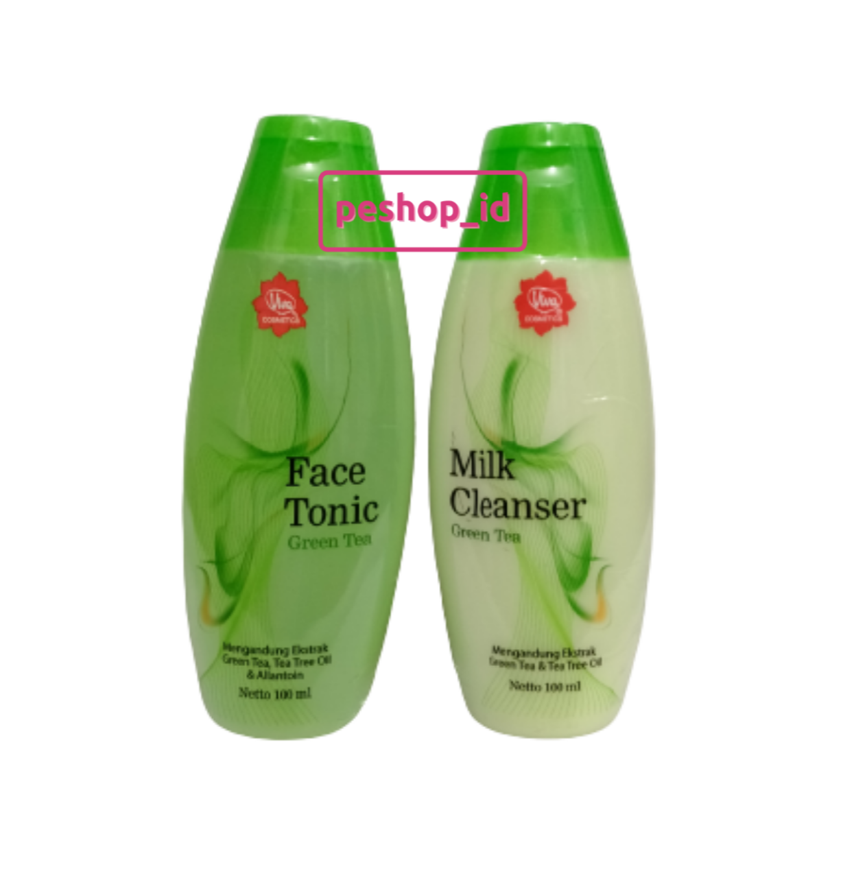 Viva paket face tonic green tea dan milk cleanser green tea 100ml
