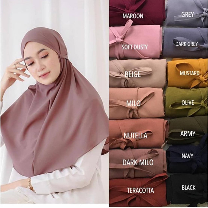 Jilbab Instan Bergo Maryam Diamond Hijab Khimar Bergo Maryam Non Pet Shopee Indonesia