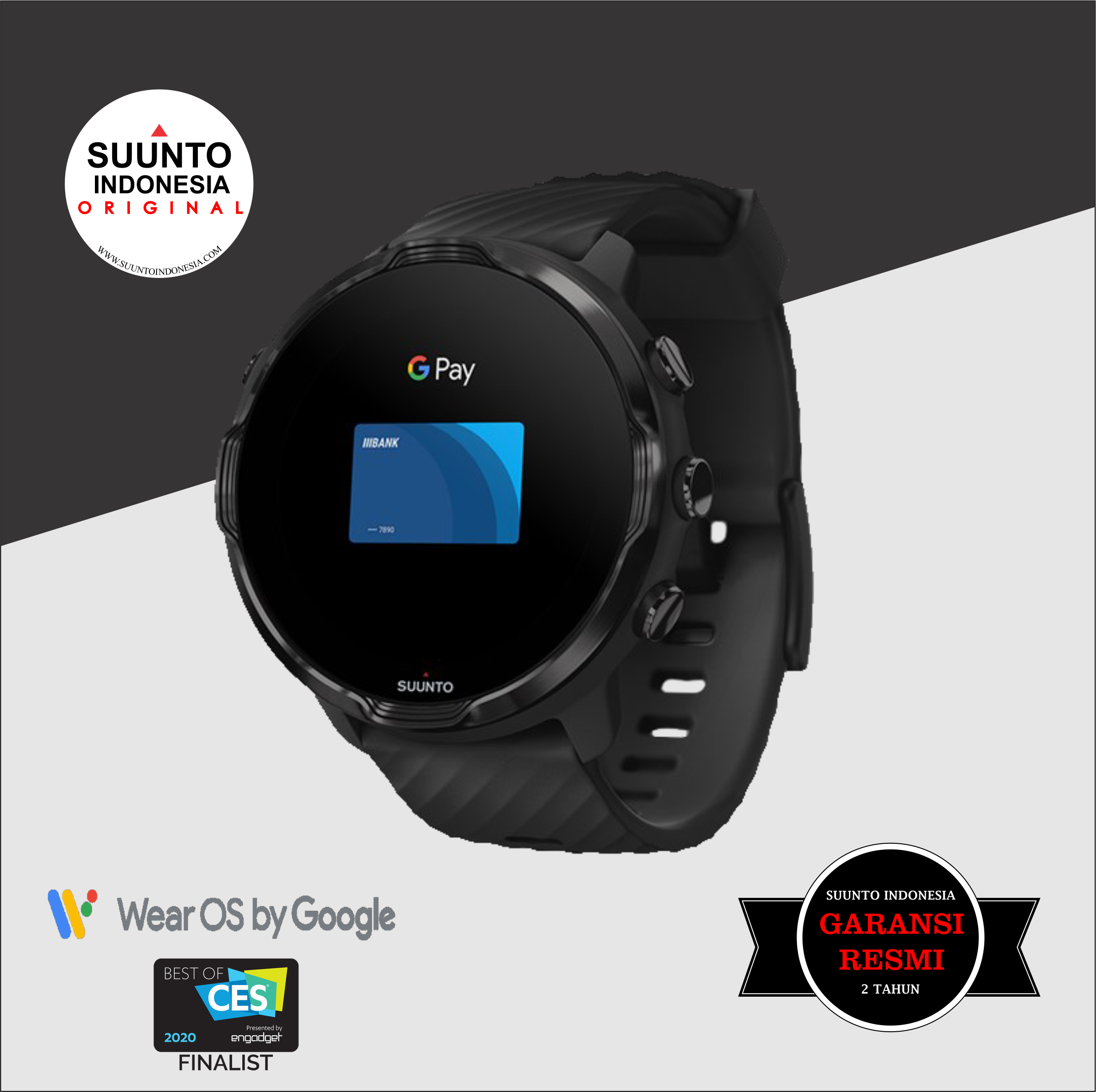 SUUNTO 7 ALL BLACK ORIGINAL GARANSI RESMI ( SMART WATCH) | Lazada Indonesia