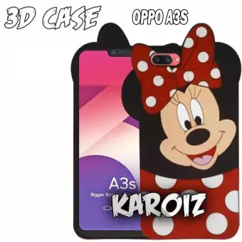 3d Case Oppo A3s Softcase 4d Karakter Hello Kitty Doraemon Teddy Bear Kucing Mimi Cat Keropy Mickey Mouse