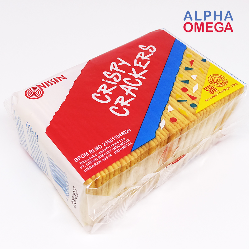 NISSIN CRISPY CRACKER 225 GRAM WAFER BISKUIT KRAKERS ASIN GURIH