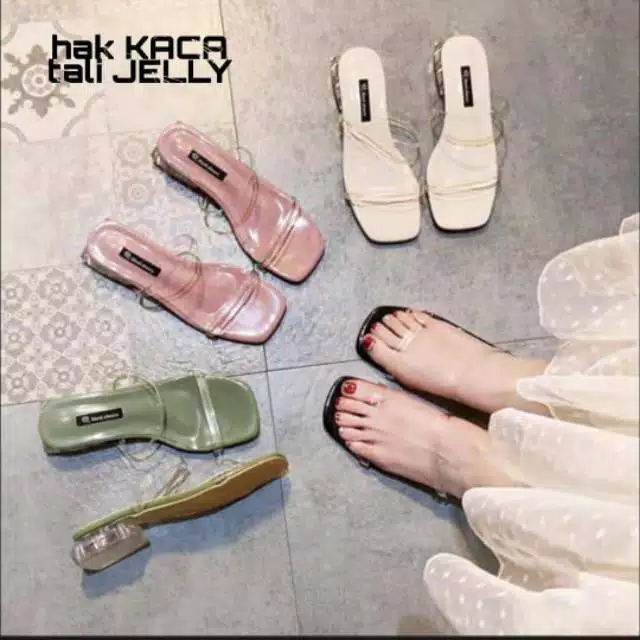 sepatu heels jelly