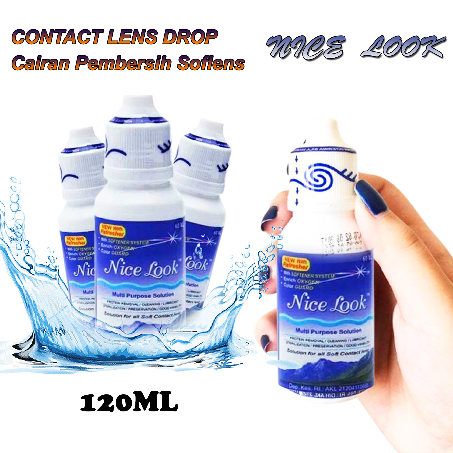 Air Softlens Soflens Soflen Cairan Pembersih Cuci Softlens Nice Look
