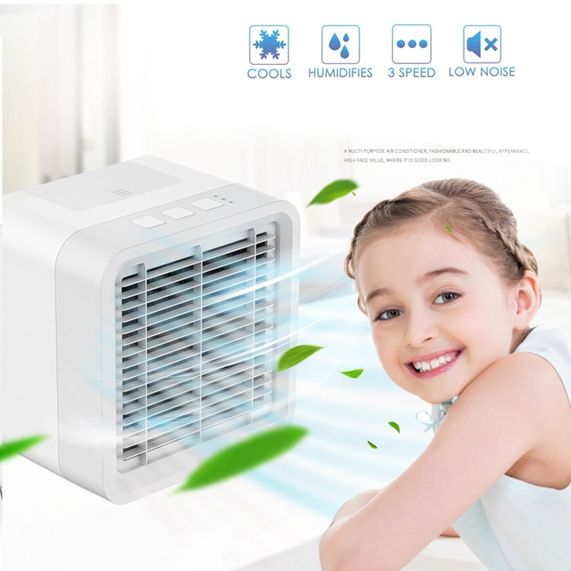 Portable Air Conditioner, Air Cooler Fan, USB Rechargeable Portable Mini Cooling Fan for Home Office
