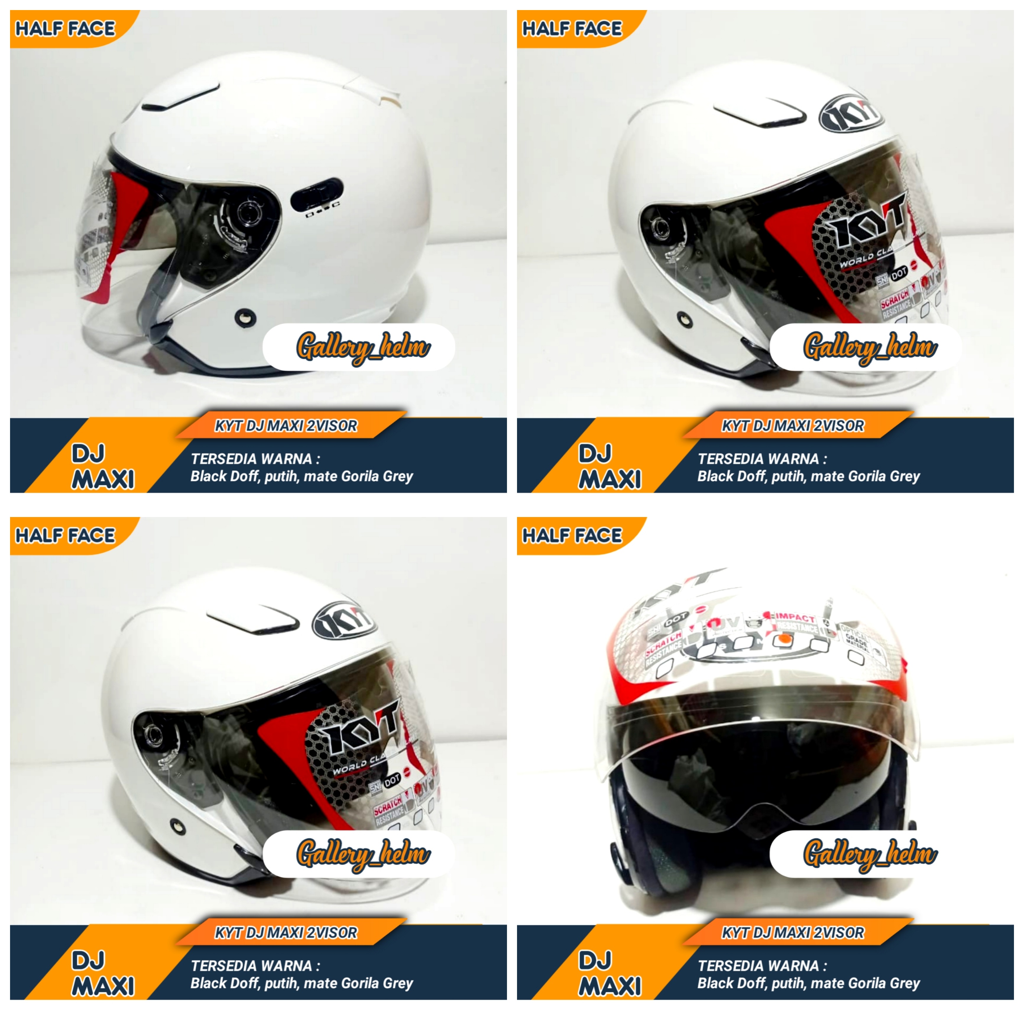 HELM KYT KYOTO PUTIH SOLID Helm Half Face KYT KYOTO TERPOPULER Lazada Indonesia