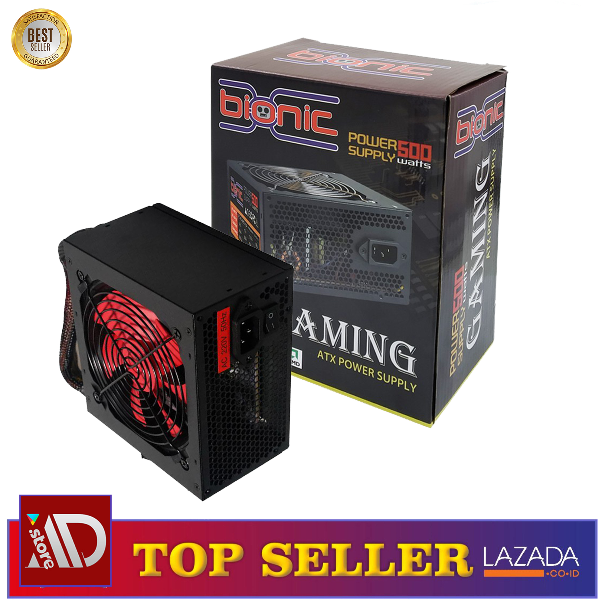 PSU Gaming 500 Watt / Power Supply Bionic 500 Watt / PSU 500 Watt