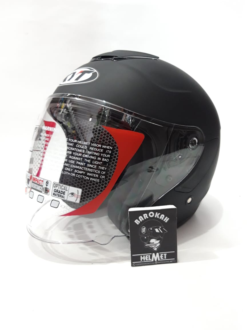 HELM KYT KYOTO HITAM DOFF HALF FACE Lazada Indonesia