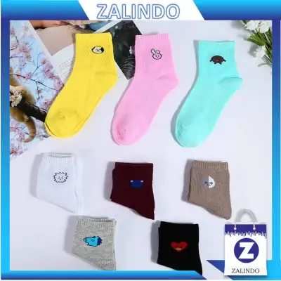 Zalindo - Kaos Kaki Tinggi Panjang Karakter KPOP / Kaos Kaki Panjang / Kaos Kaki Warna / Socks