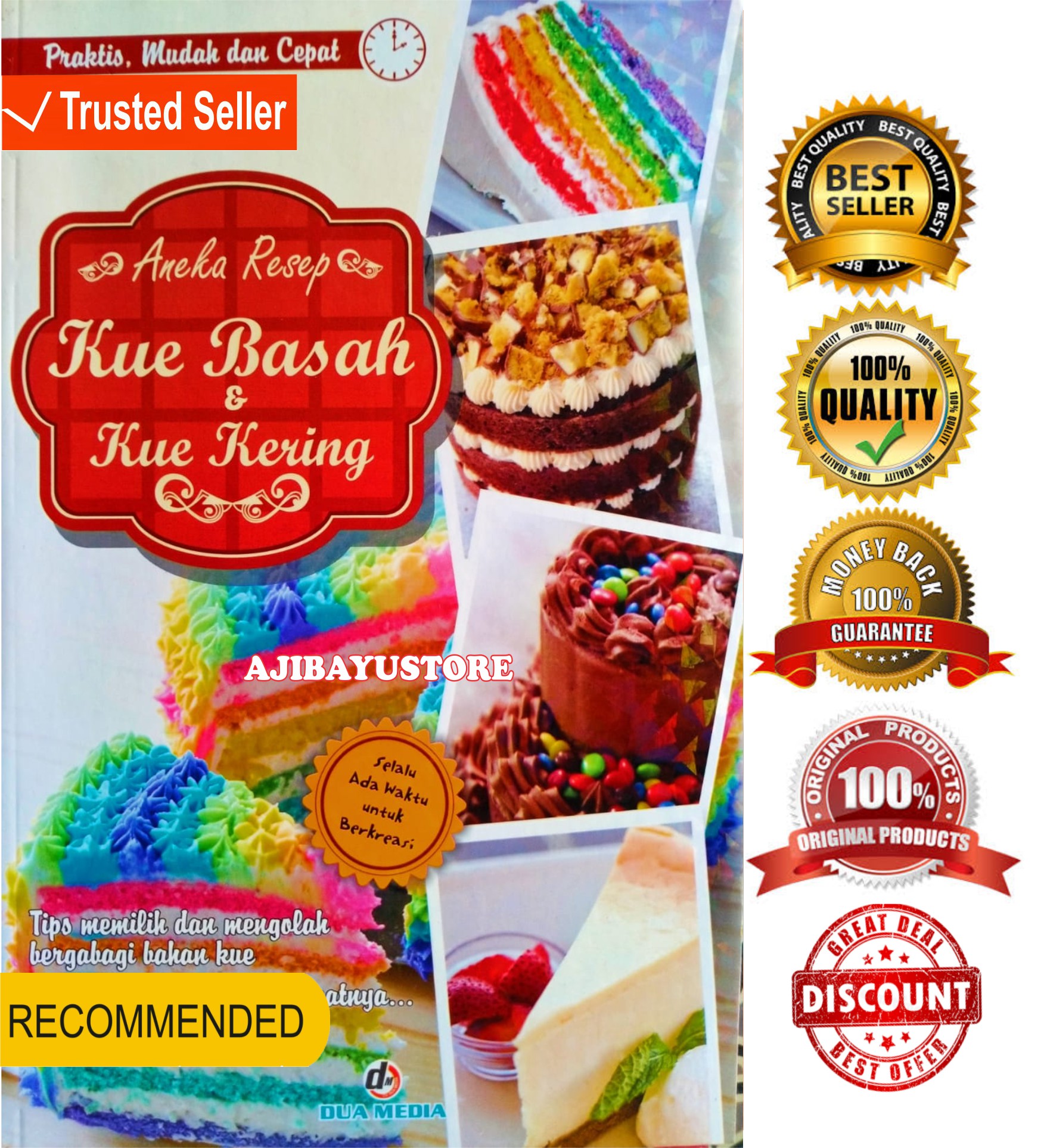 Buku Aneka Resep Kue Basah Dan Kue Kering Praktis Mudah Dan Cepat D ...