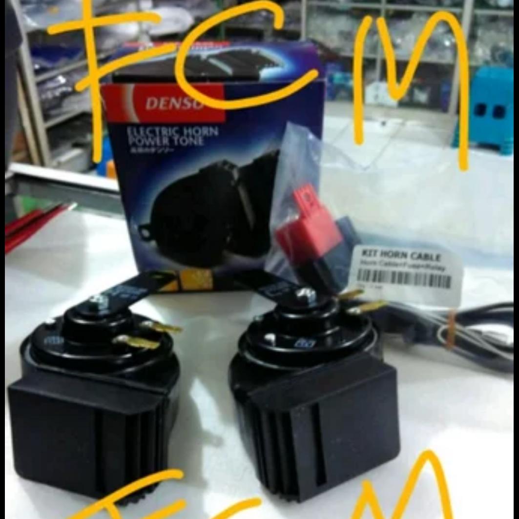 KLAKSON MOTOR DAN MOBIL /Klakson Denso waterproff plus relay kabel set