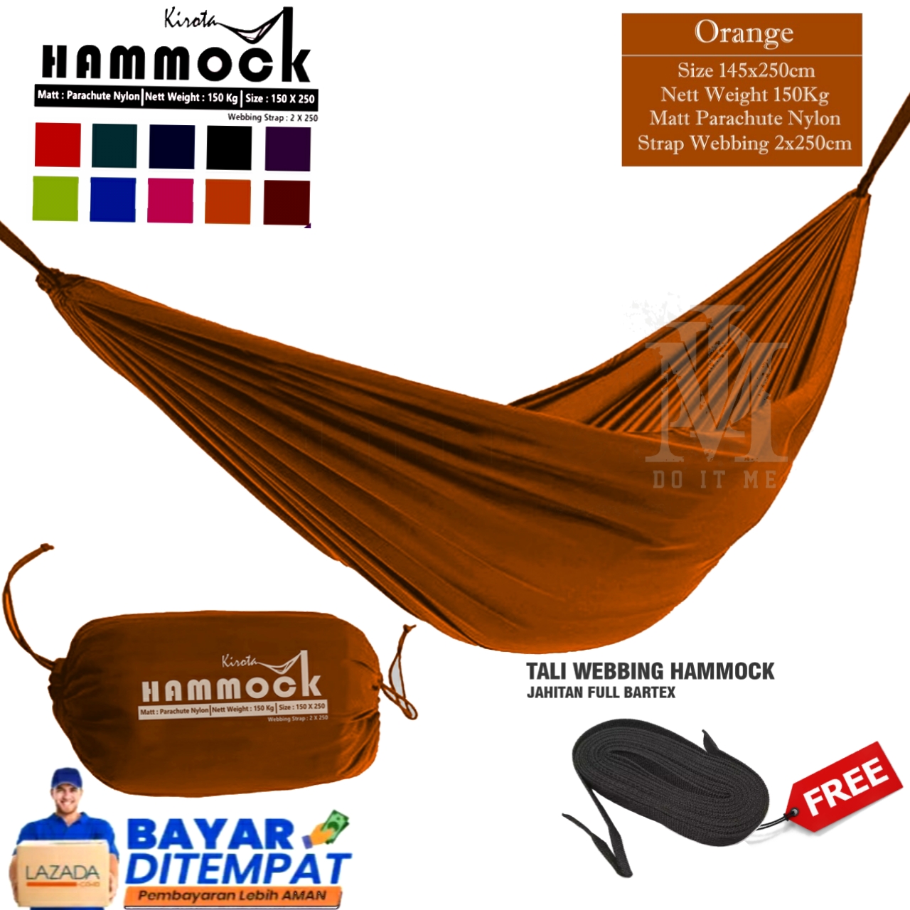 Hammock hammuck eiger rei hammock kain bahan tebal hammock single