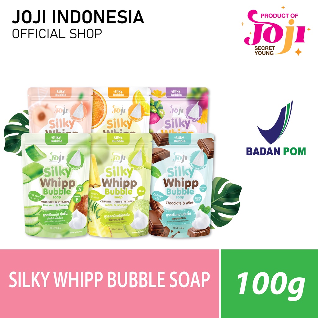 JOJI Secret Young Silky Whipp Bubble Soap FREE Net Sabun / Sabun / Bar Soap / Whitening Soap 100g