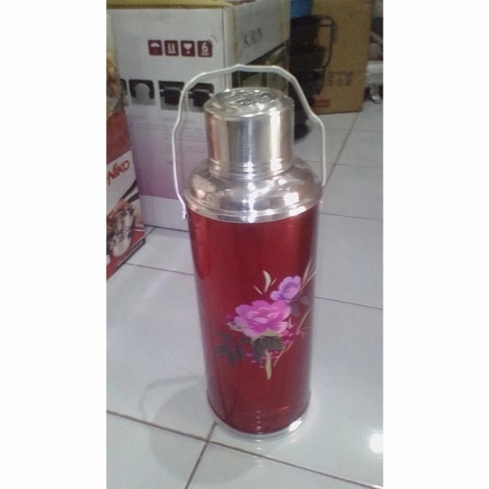 Termos Kaca Air Panas RRT Model Lama / Thermos Kopi Jamu Kaleng 2 Ltr
