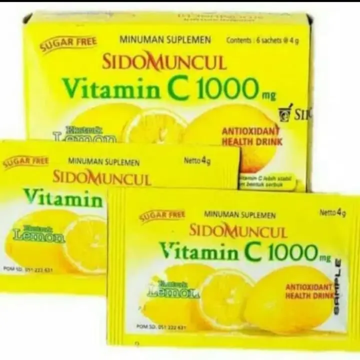 Promo Ramadhan Vitamin C 1000 Mg Sidomuncul 1 Box 6 Sachet Minuman Vitamin C Sugar Free Suplemen Makanan Untuk Daya Tahan Tubuh Anak Dewasa Lazada Indonesia