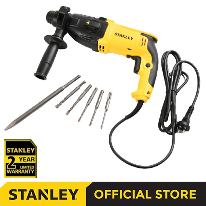 Stanley Rotary Hammer W/Kitbox Bor Beton Listrik 800W SHR263KA