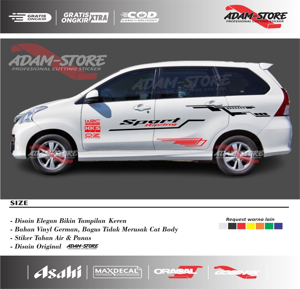 sticker avanza stiker mobil avanza sticker toyota avanza striping mobil ...