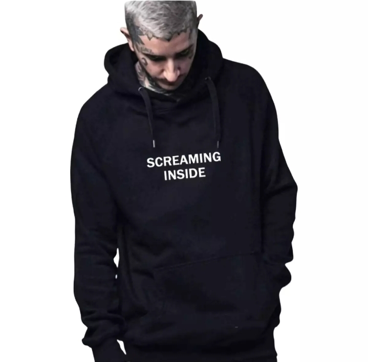 screaming inside hoodie