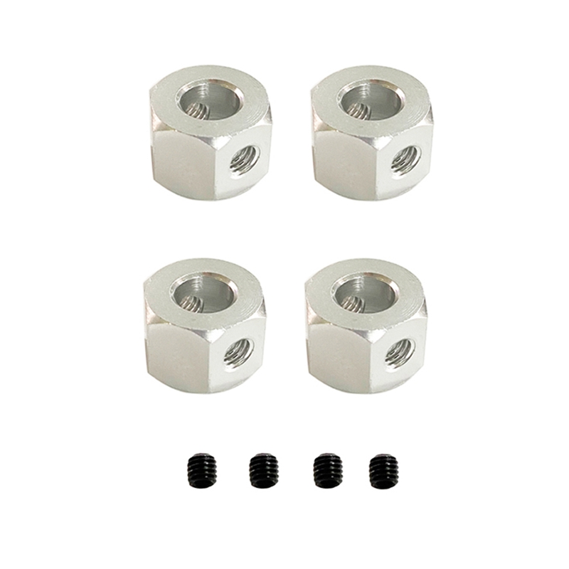 4PCS 5mm to 12mm Metal Combiner Wheel Hub Hex Adapter for WPL D12 B14 B24 MN D12 B14 B24 RC Car Spare Parts