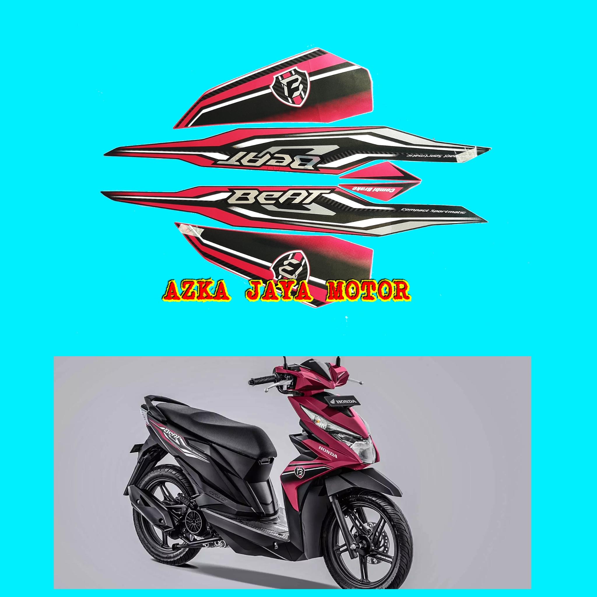 Striping Stiker Honda Beat FI Warna Pink Magenta Tahun 2019 Lazada Indonesia