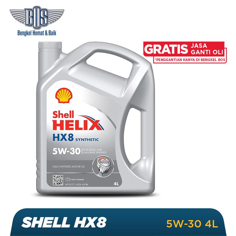 Oli Mobil SHELL HX8 - 5W-30 - GALON - Gratis Jasa Ganti Oli dan Check Up Kendaraan
