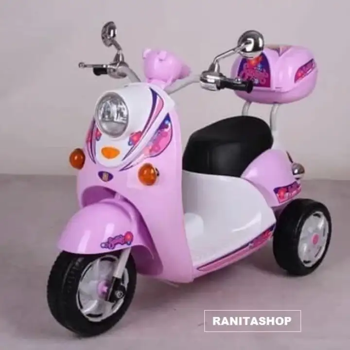 Speda Motor Scoopy Aki Mainan Anak Rmb Scoopy M338 Motor Pespa Skuter Lazada Indonesia