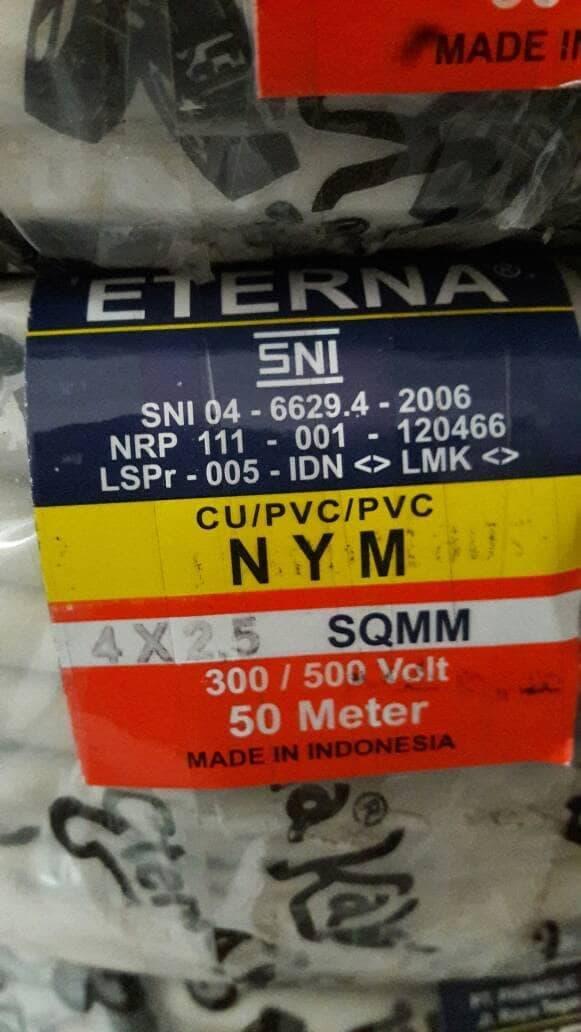 KABEL LISTRIK 4X2.5 4 X 2.5 50 METER ETERNA