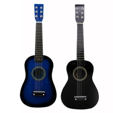 IRin 2Pcs Mini 23 Inch Basswood 12 Frets 6 String Acoustic Guitar with Pick and Strings for Kids / Beginners – Black & Blue