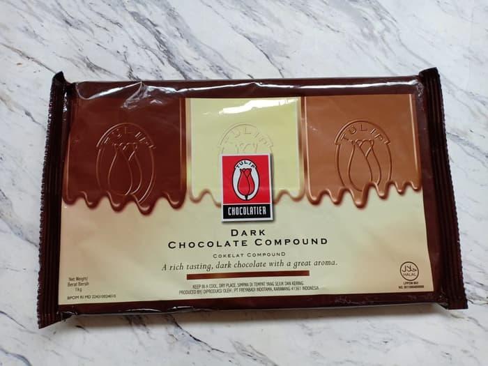 Coklat Tulip Dark Chocolate Compound - Coklat Batang Dcc 1Kg