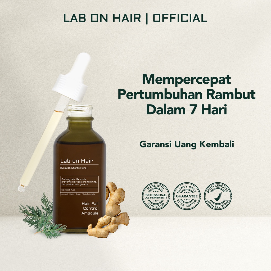 Lab On Hair Anti Hair Fall Ampoule 60 ML - Hair Serum untuk Anti Rambut ...