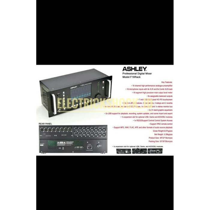 Digital Mixer Ashley F16RACK Original 16 Channel Ashley F16 Rack