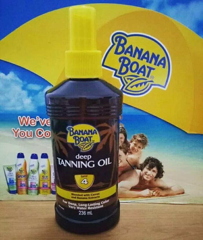 banana boat tanning spray spf 4