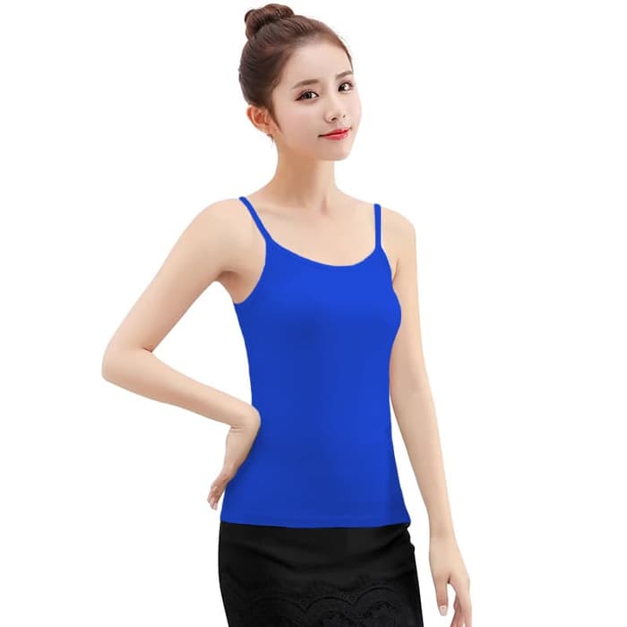 Tank top tali kaos dalam wanita tanktop tali polos atasan adem di Myza Shop  | Tokopedia