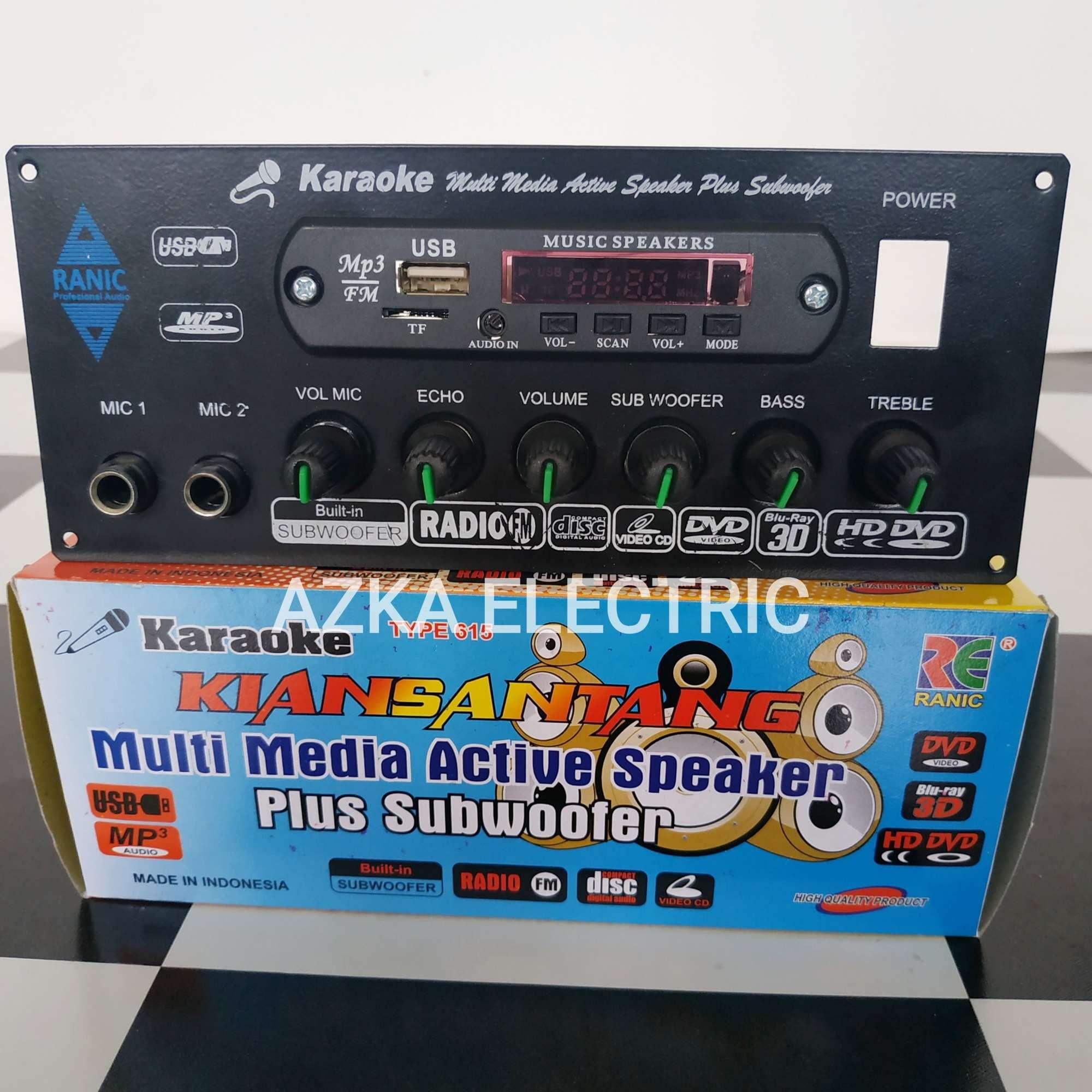Kit Tone Control Mic Echo Subwoofer Plus MP3 USB