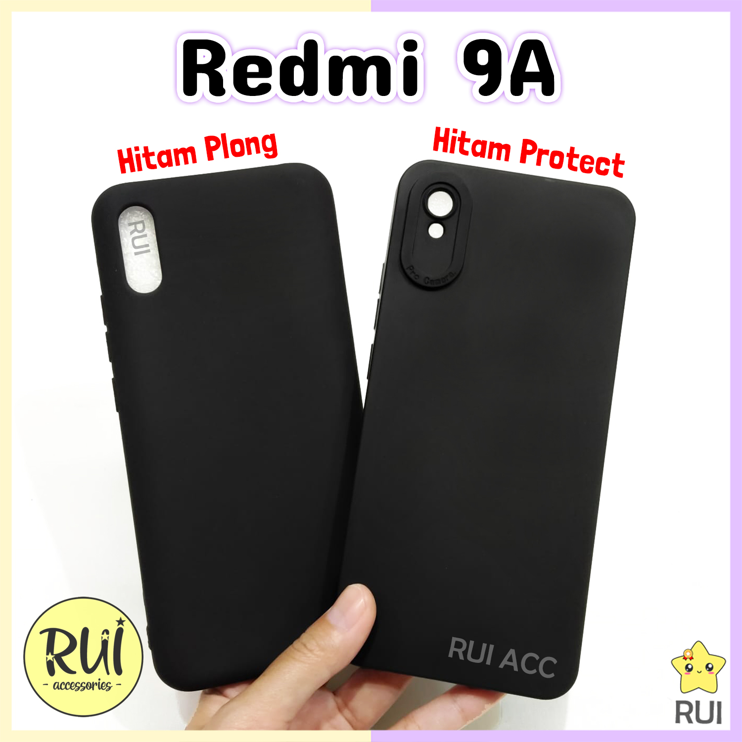 Case Hitam Redmi 9A Black Matte XIAOMI Softcase Polos Slim Silikon