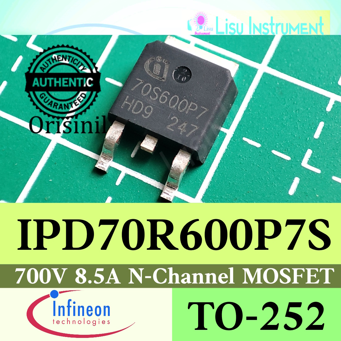 1pc 70R600P IPD70R600P7S N-channel MOSFET Transistor – Geeetech