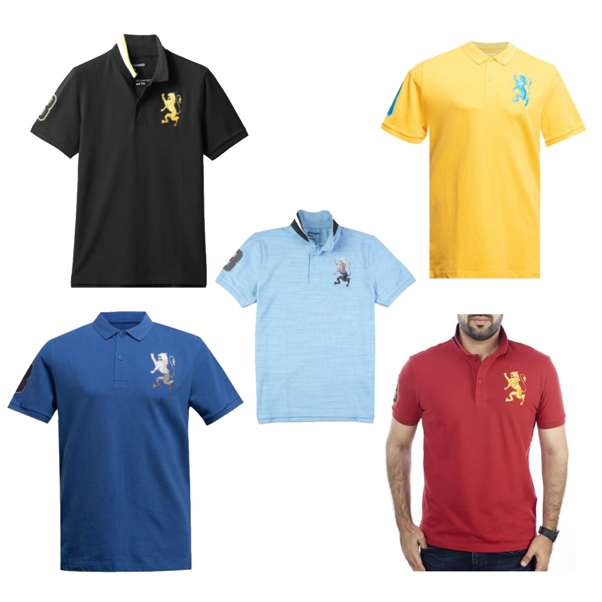 Kaos Polo Shirt Giordano Polo Mens 3D Lion Original Lazada Indonesia