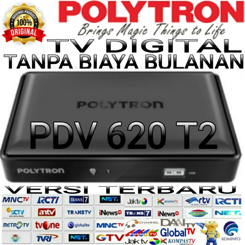 Set Top Box Polytron Digital DVB T2 PDV T2 terbaru Lazada Indonesia
