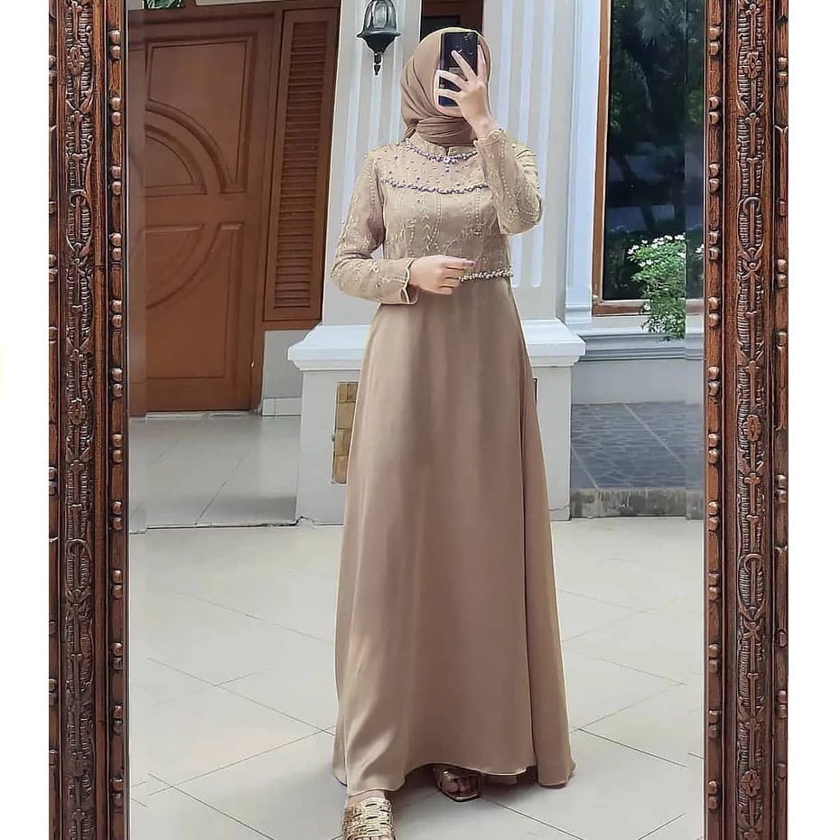 Kombinasi brokat satin dress hotsell