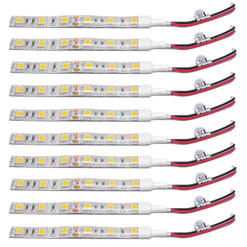 10Pcs 10Cm Waterproof 5050 Led Strip Lights Dc 12V Caravan Boat Car