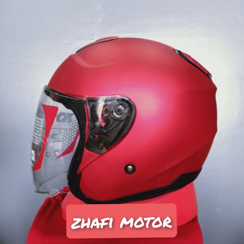 Helm Half Face KYT KYOTO R SOLID WHITE ORIGINAL Helm Pria Helm