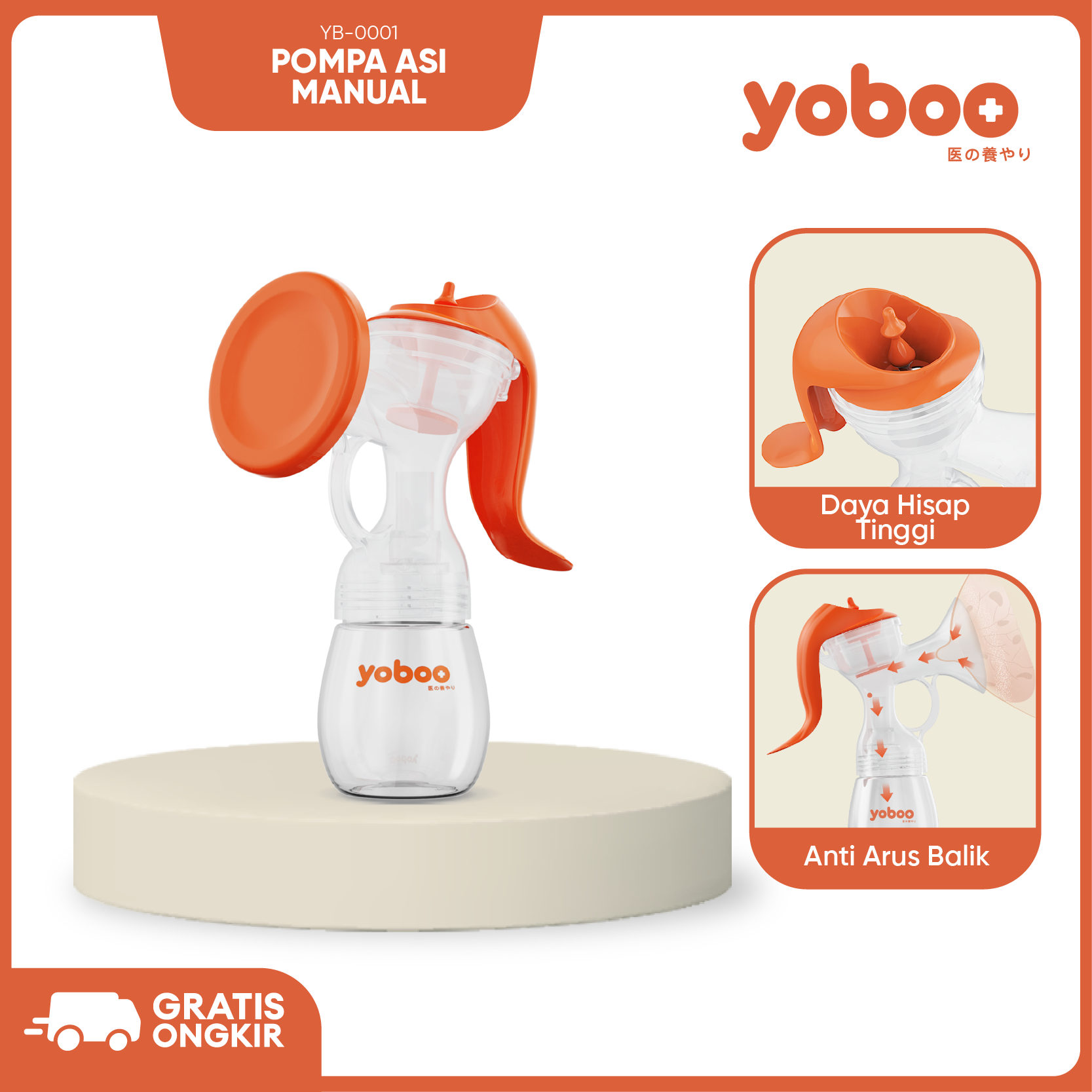Yoboo Pompa ASI Manual Single Manual Breast Pump /YB0001 Lazada