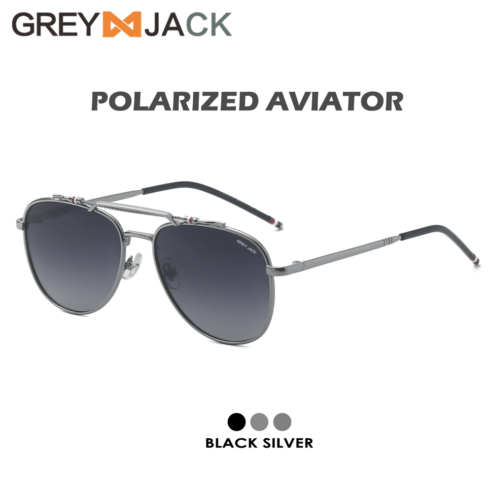 Grey Jack Kacamata Hitam Sunglasses Polarized Anti Silau UV400 Aviator ...