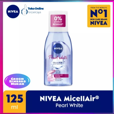 NIVEA MicellAIR Pearl White, Micellar Cleansing Water, Facial Cleanser & Makeup Remover, 125 m